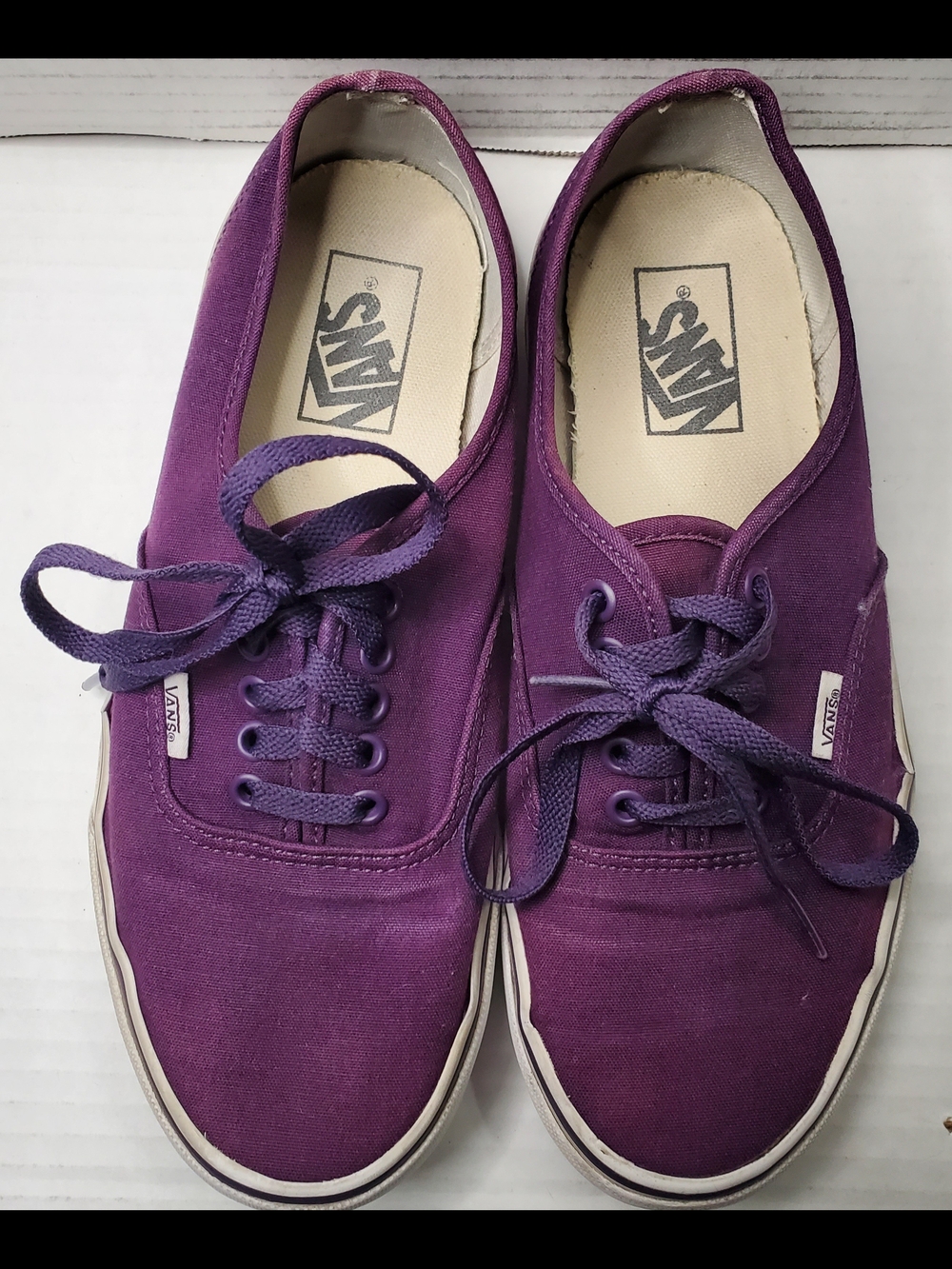 Vans Purple Canvas Low-Top Sneakers Mens 9 Womans 10.5